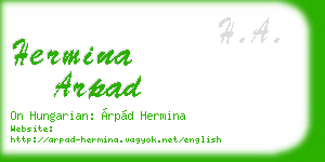 hermina arpad business card