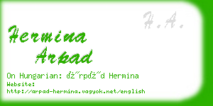 hermina arpad business card